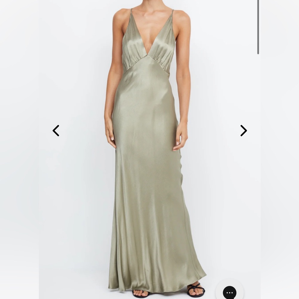 Bec + Bridge Moon Dance V Maxi Dress Sage Size 4